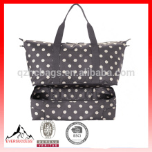 button spot foldaway double decker travel bag,canvas beach bag,canvas durrel bags HCBC0001